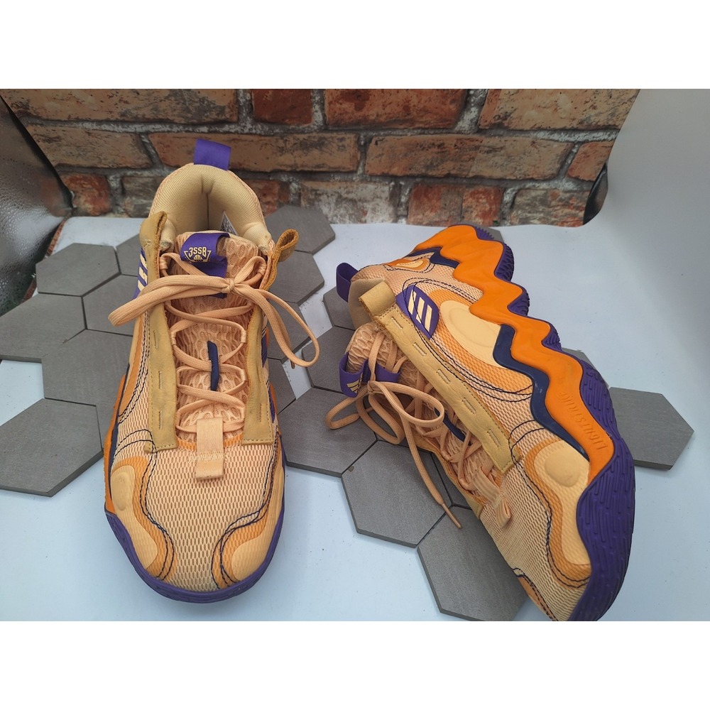 Adidas 3SSB Basketball Shoes Men's Size 11.5 Orange Purple Lightstrike 2022 Rare - Picture 8 of 9